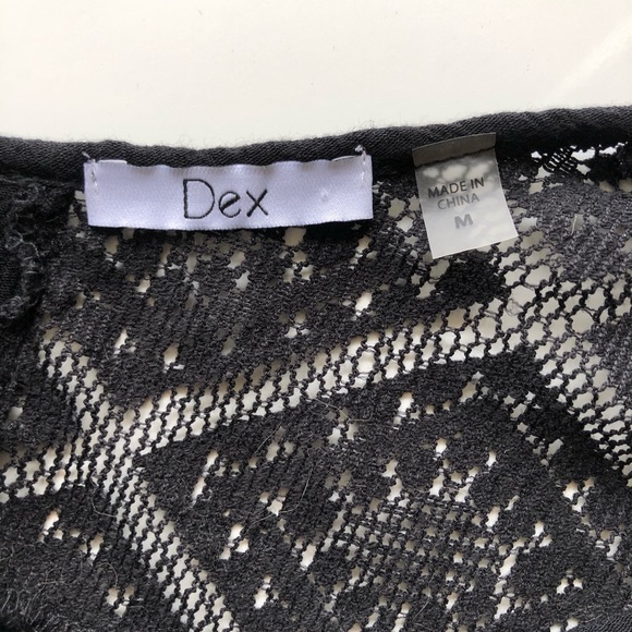 Dex flowy, black, detailed tank top - Picture 3 of 5
